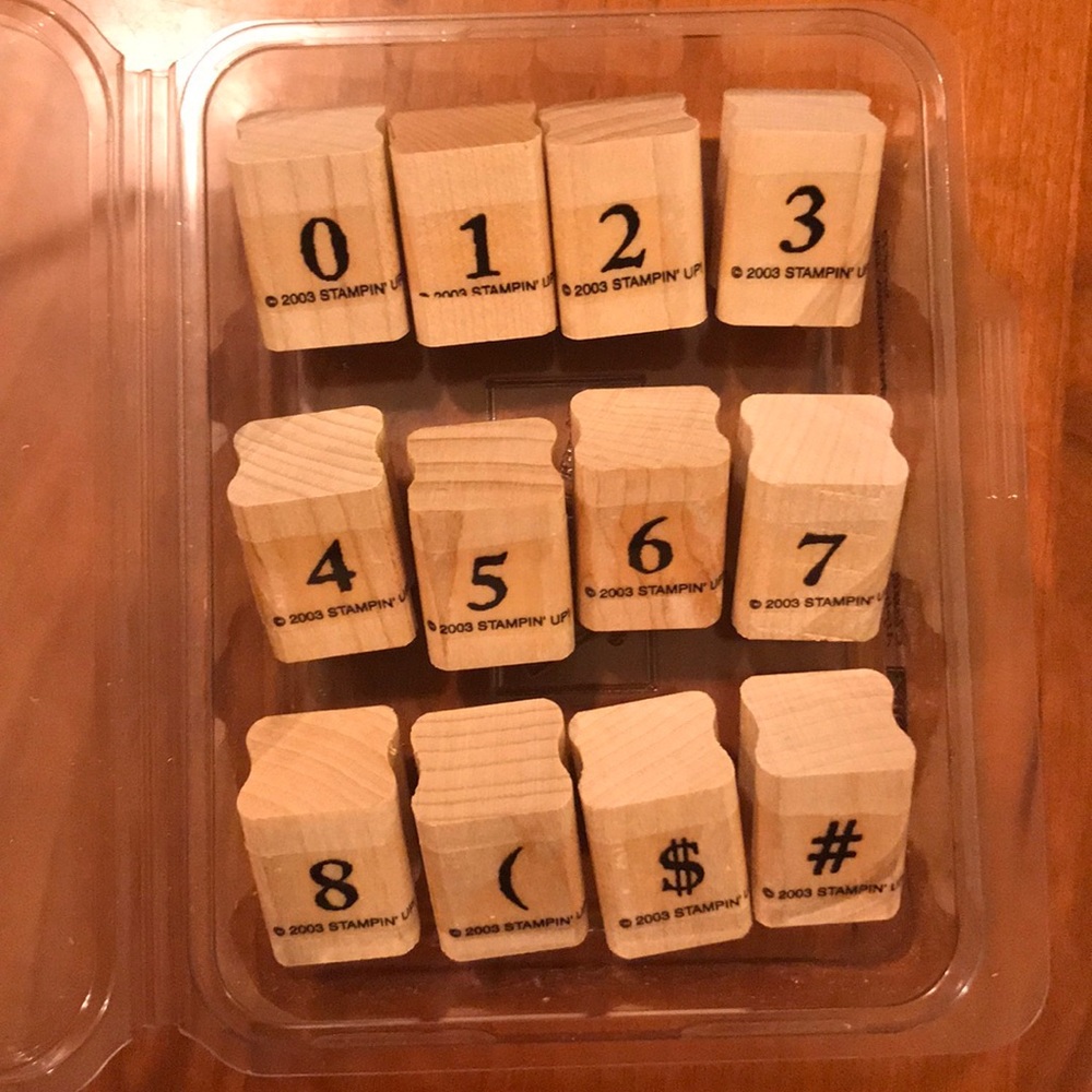 NIB Stampin Up “Classic Alphabet Numbers” stamps